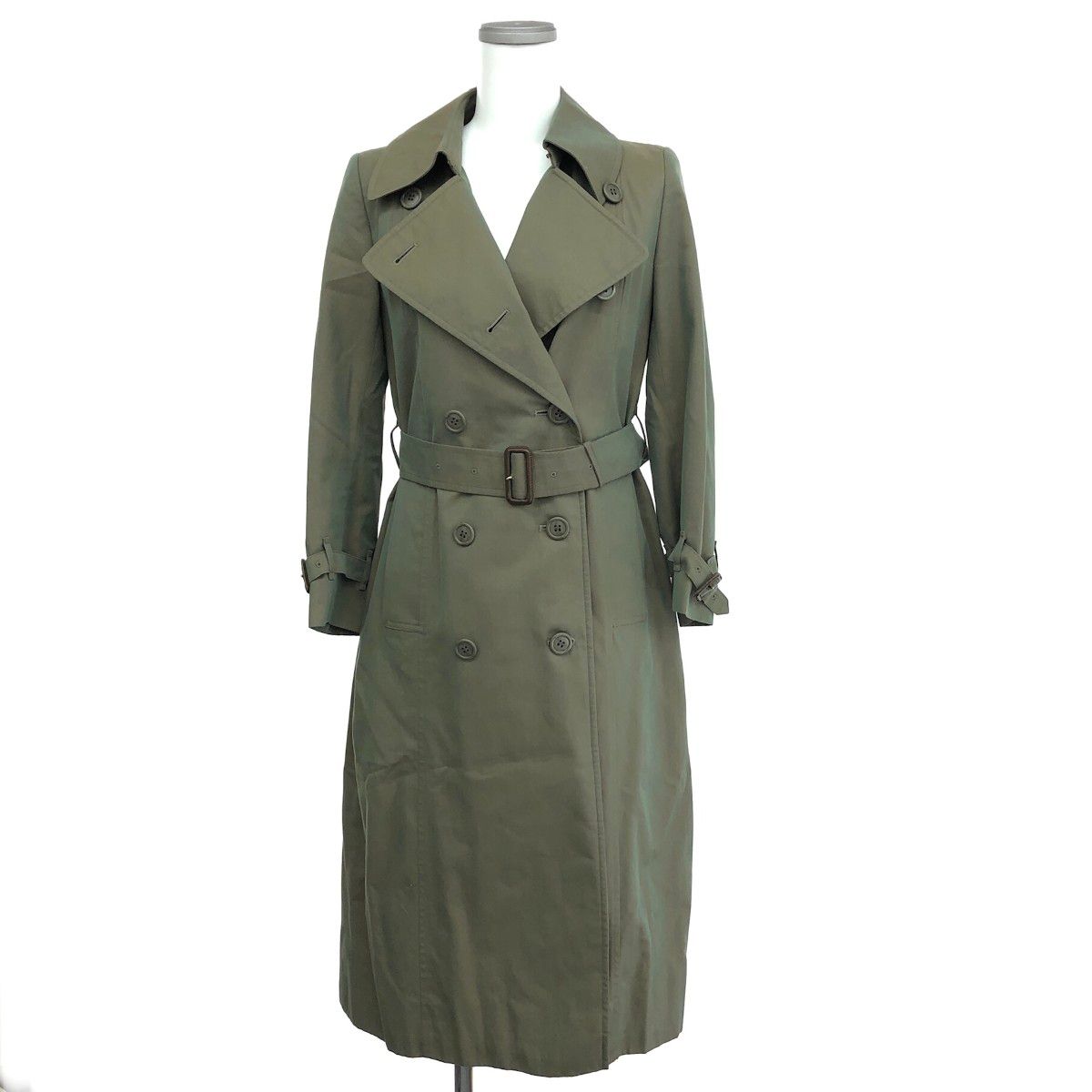 【美品✨】バーバリー　トレンチコート　ダブル　ロング　マキシ　玉虫　カーキ Burberry's バーバリーズ トレンチコート サイズ:S 裏地チェック/玉虫