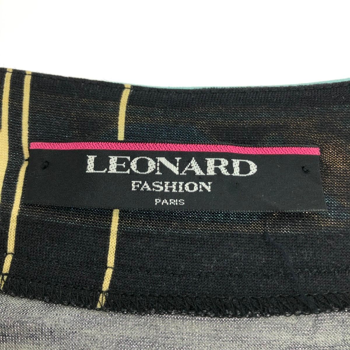 LEONARD レオナール カーディガン サイズ:LL 花柄 シルクウール