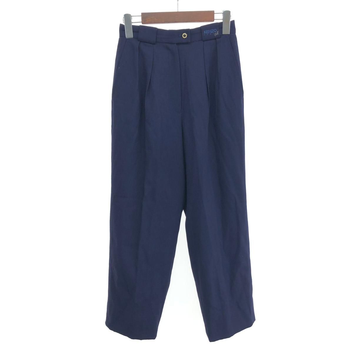 KENZO ケンゾー ロゴ刺繍パンツ サイズ:63 タック ヴィンテージ 古着
