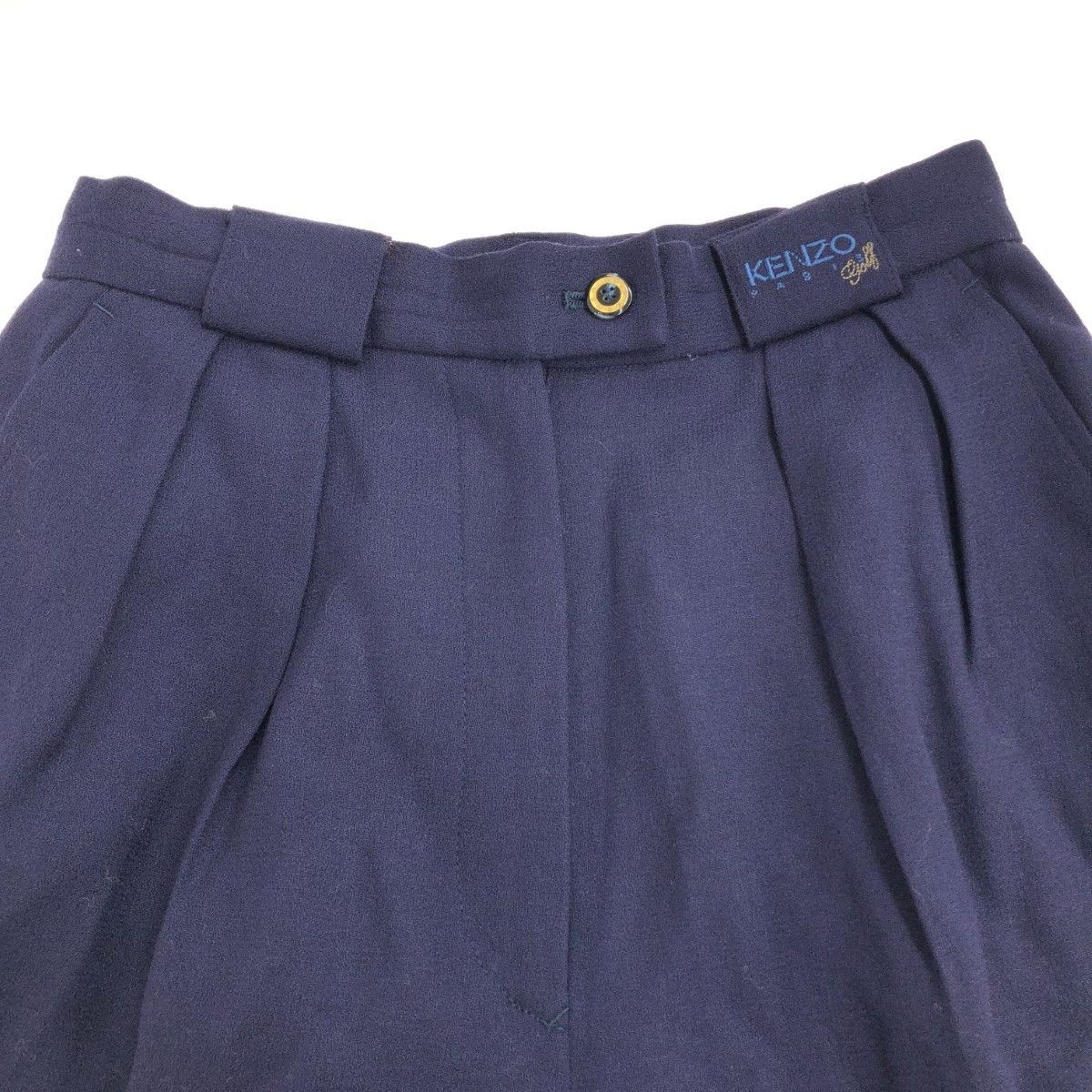 KENZO ケンゾー ロゴ刺繍パンツ サイズ:63 タック ヴィンテージ 古着