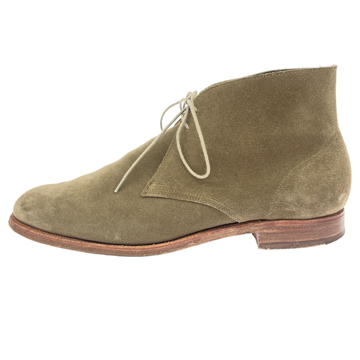Crockett-Jones クロケット-ジョーンズ チャッカブーツ 表記サイズ 7 1 2 スウェードレザー カーキ メンズ