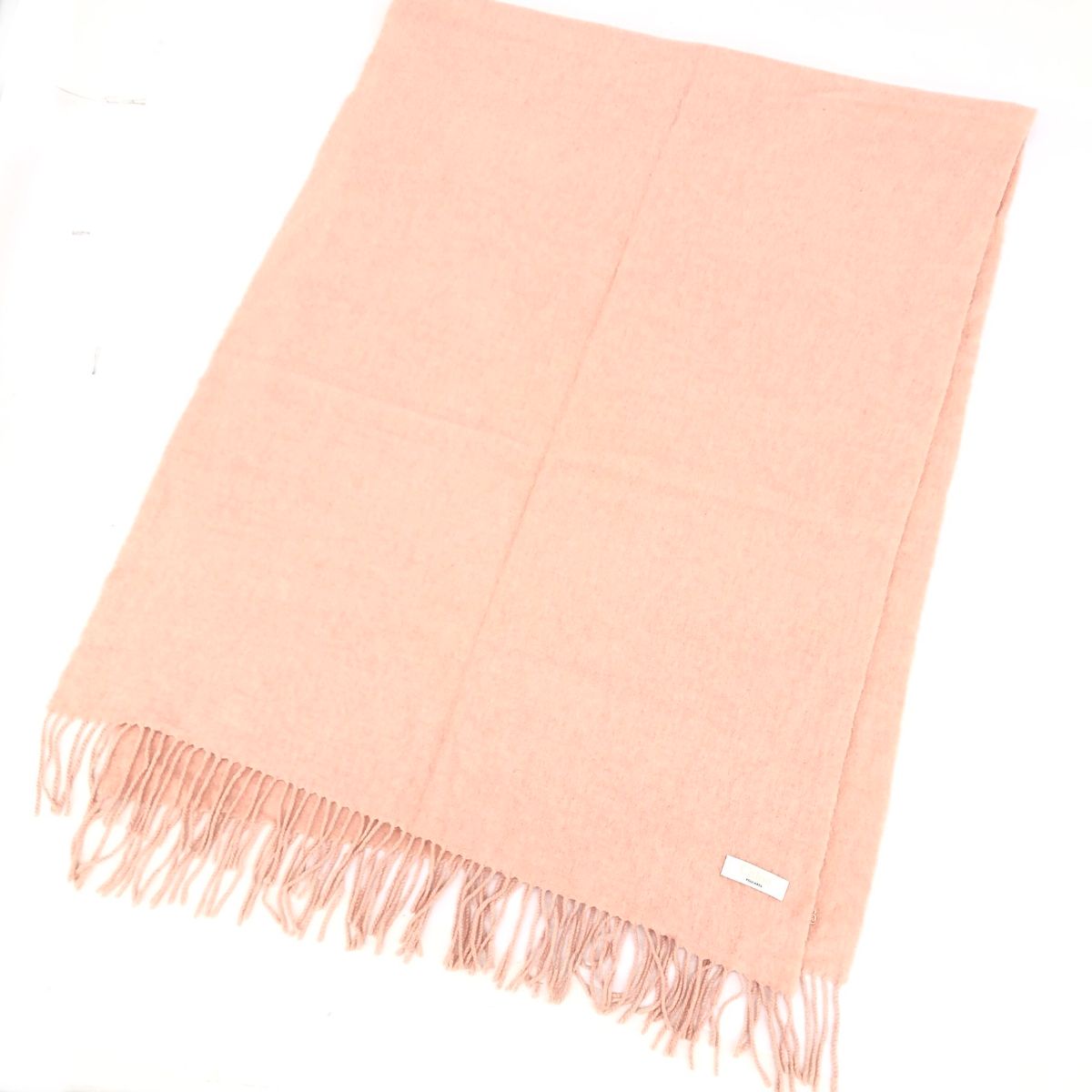 9 クロエ　Chloe　マフラー　大判　ピンク Chloe クロエ 大判マフラー フリンジ/ストール/ロゴ刺繍 ピンク