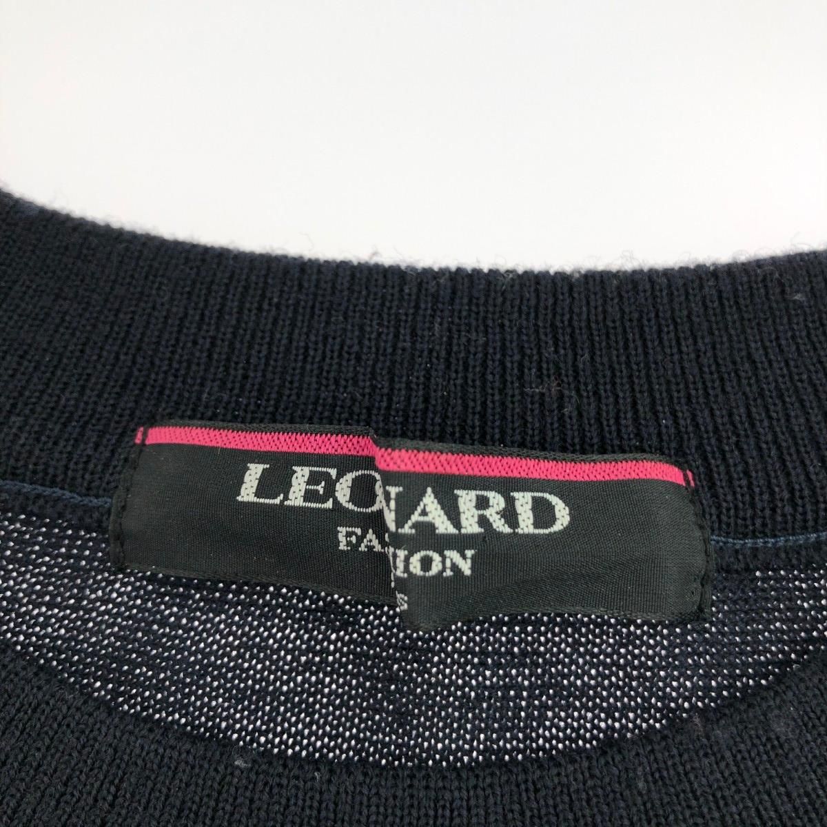 LEONARD レオナール 長袖ニット サイズ:L ペイズリー柄/シルク混