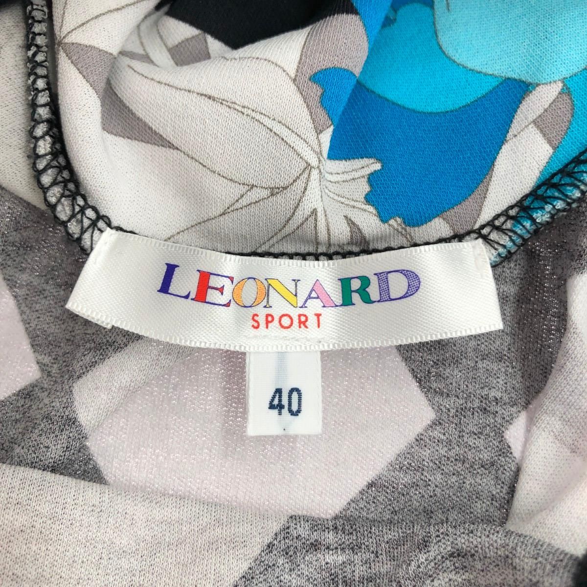 LEONARD SPORT レオナールスポーツ ハイネックカットソー サイズ:40 花
