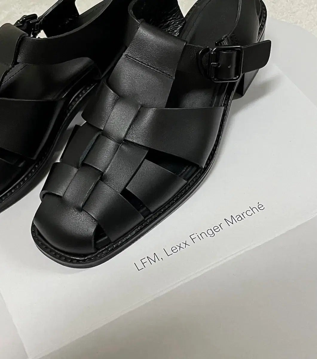 Lfm レックス フィンガー麻 Fisherman サンダル ブラック 5回未満着用