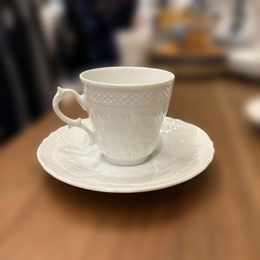 Richard Ginori リチャードジノリ 小 カップアンドソーサー 2客セット ホワイト オフホワイト アイボリー 白 シロ