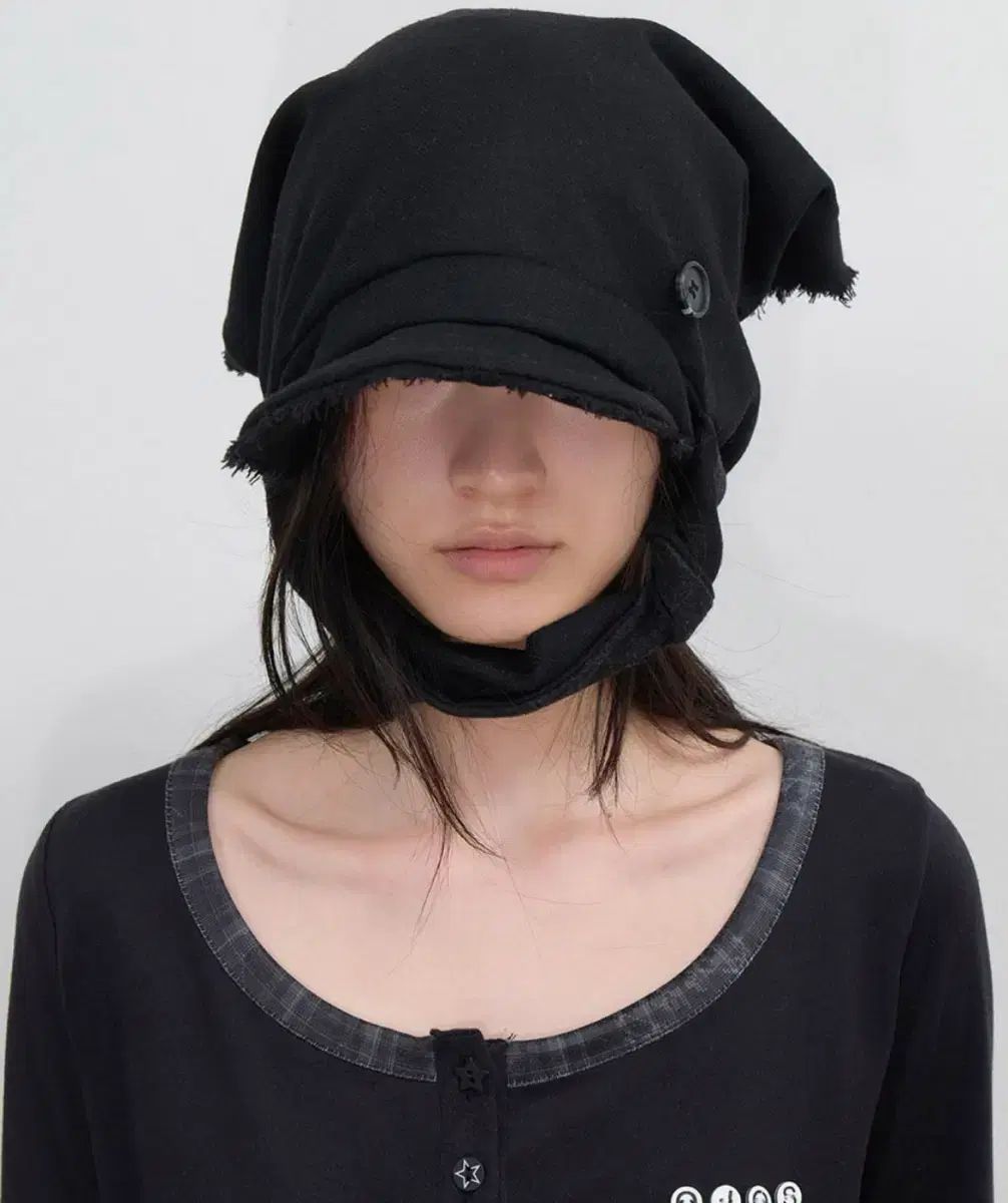 新品) OJOS オホス スカーフ 購入 ウール キャップ 帽子 ブラック