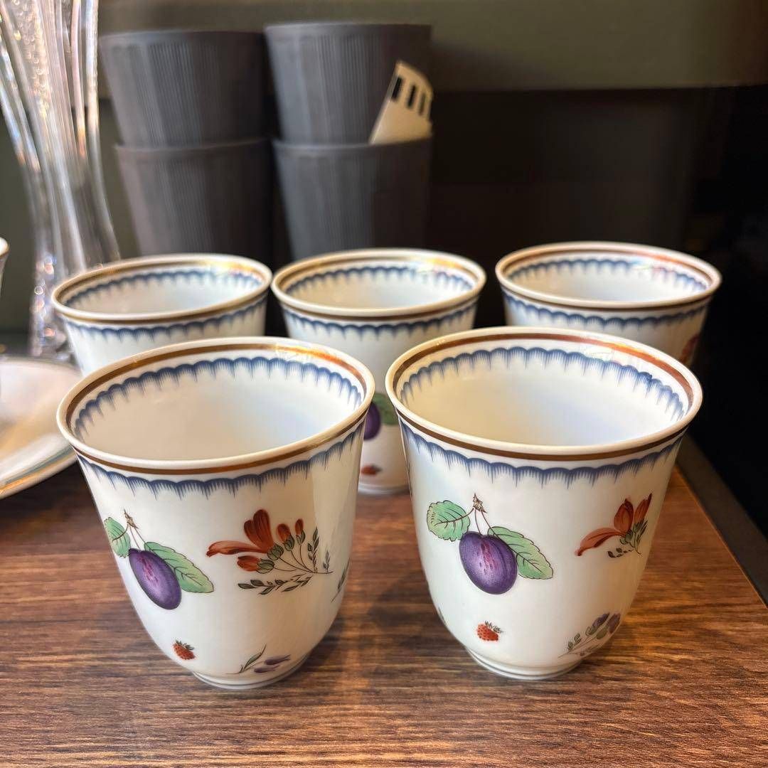Richard Ginori リチャードジノリ カップ 5客セット フルーツ イタリアンフルーツ 果実 果物 コップ CUP