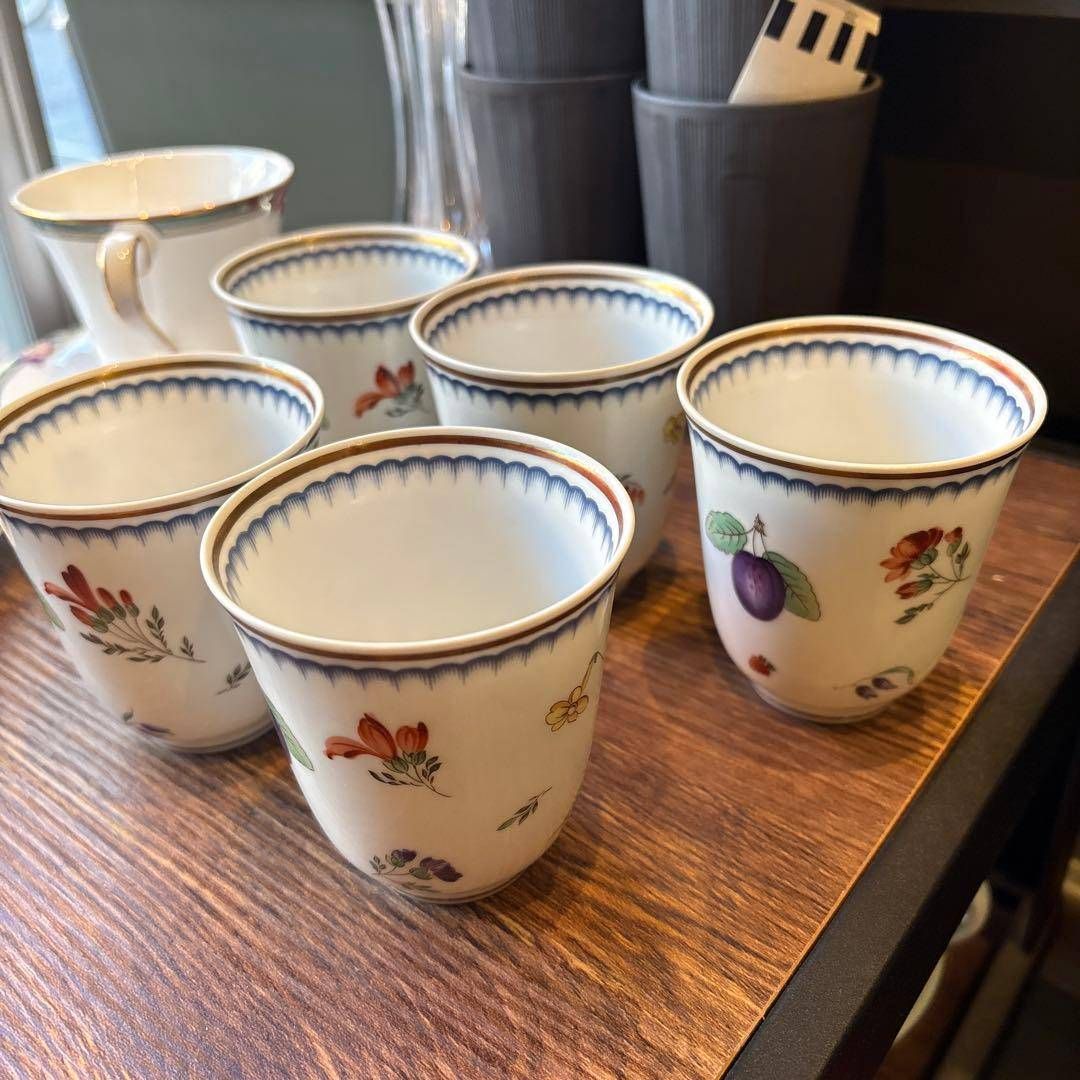 Richard Ginori リチャードジノリ カップ 5客セット フルーツ イタリアンフルーツ 果実 果物 コップ CUP