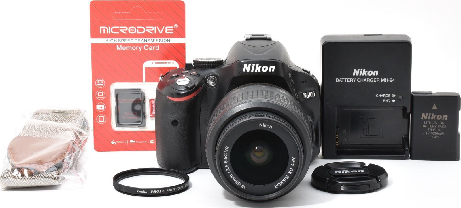 L11[7132B]45☆美品☆ ニコン Nikon D5100 ボディ 18-55mm レンズ