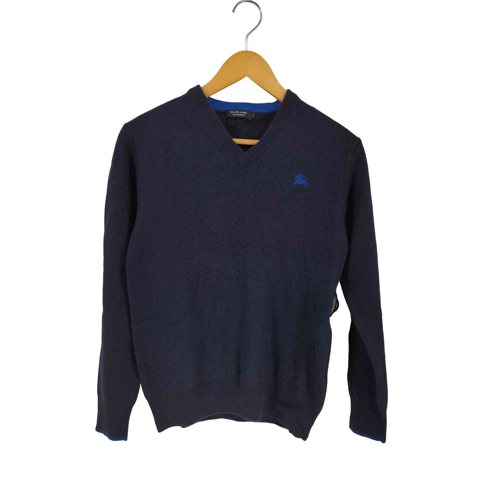 バーバリーブラックレーベル BURBERRY BLACK LABEL カシミヤ混ウールV