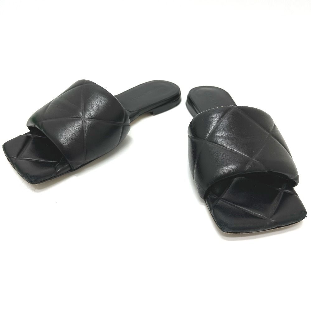 BOTTEGA VENETA ボッテガヴェネタ サンダル ラバーリド フラット RUBBER LIDO 639940 レザー ブラック