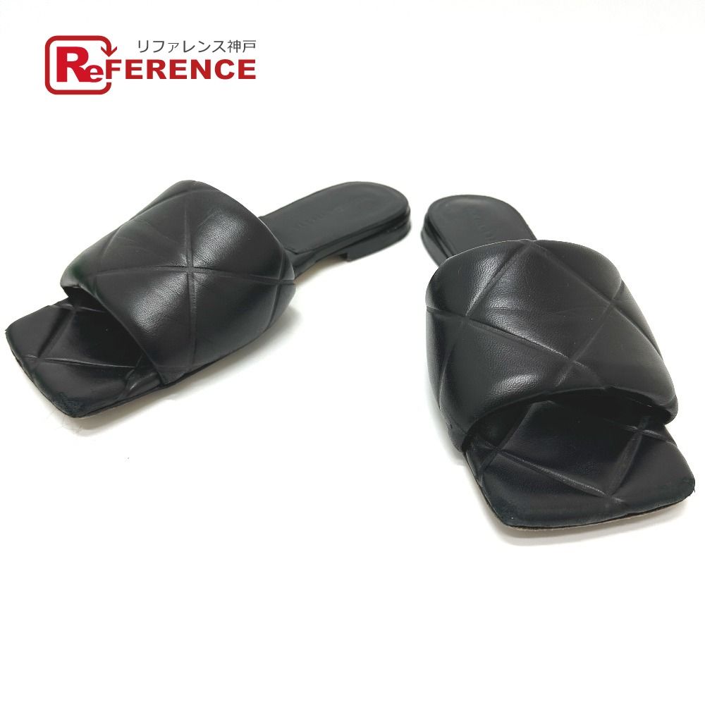 BOTTEGA VENETA ボッテガヴェネタ サンダル ラバーリド フラット RUBBER LIDO 639940 レザー ブラック