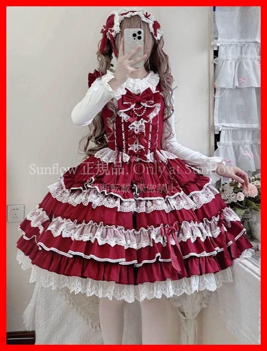 女子会にぴったり フリルたっぷりロリータワンピース お出かけや女子会に CJS1212P072