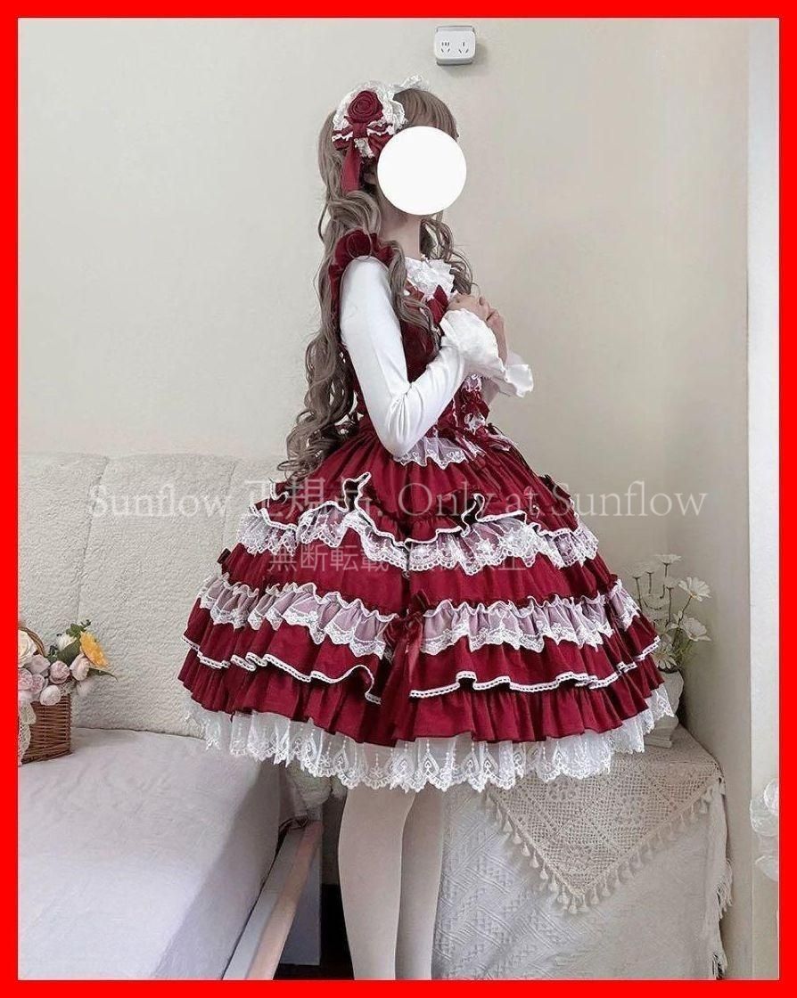 女子会にぴったり フリルたっぷりロリータワンピース お出かけや女子会に