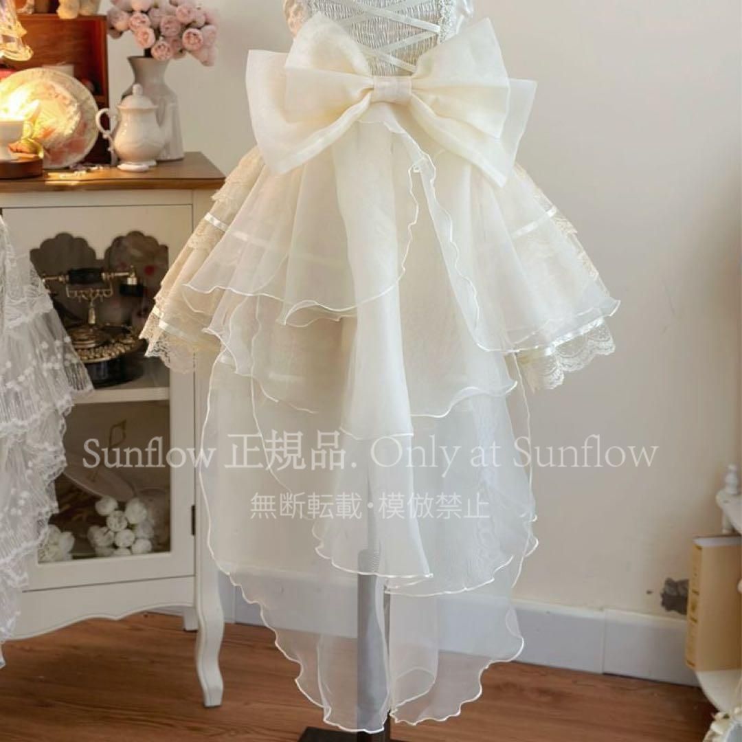 少女恋心 ゴスロリ キャミソール ミニスカート リボン3点セットベージュ