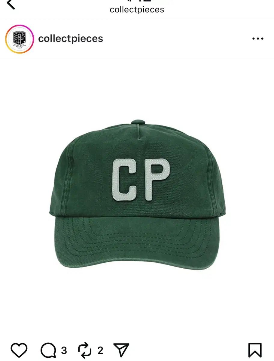 コレクトフィシス CP logo 5 panel green 帽子 キャップ