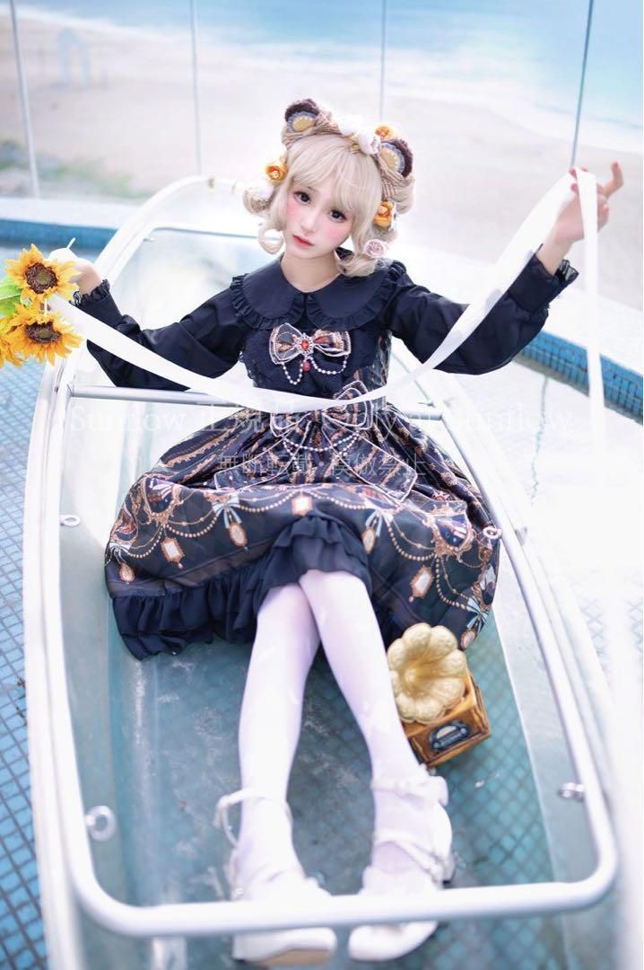 新品未使用】ゴスロリドレス 黒 ゴシック ロリータjsk ワンピース 森