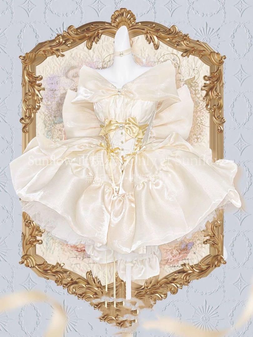 新品未使用】お嬢様 めめしい メイド衣装 ロリータドレス ワンピース