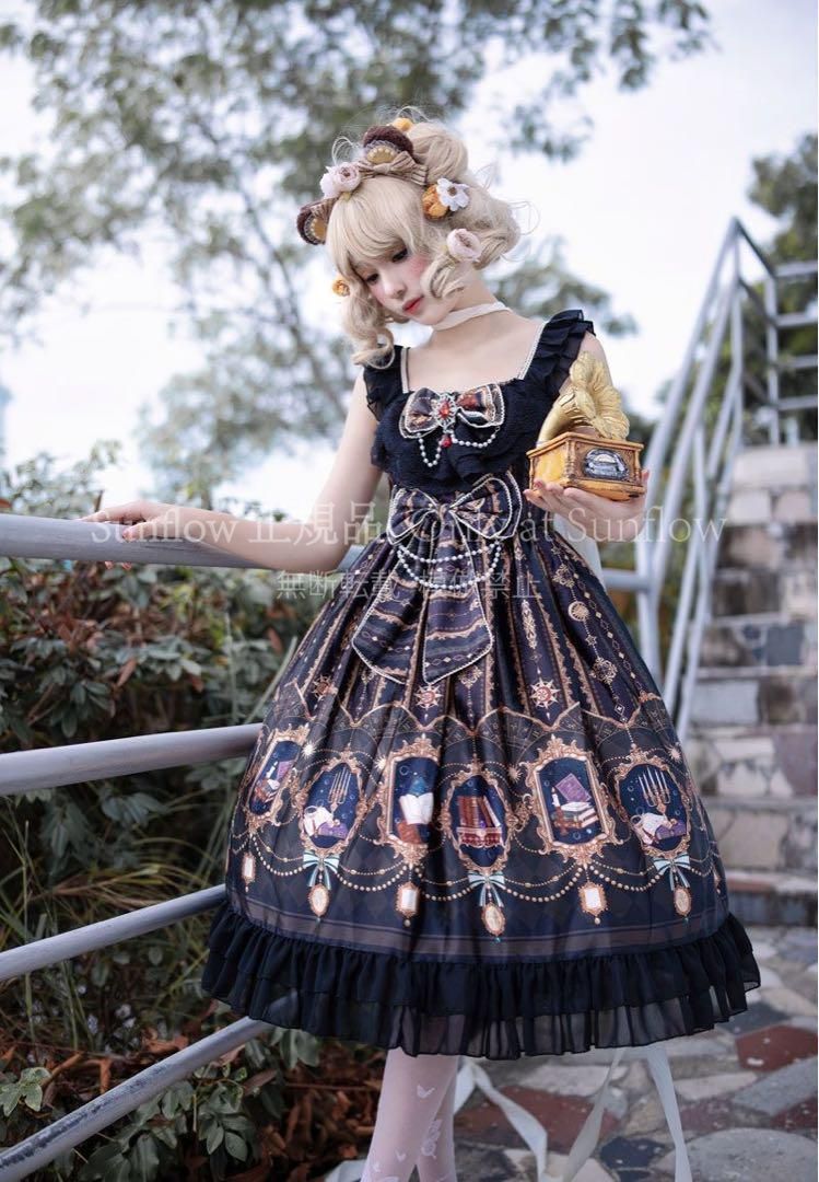 新品未使用】ゴスロリドレス 黒 ゴシック ロリータjsk ワンピース 森