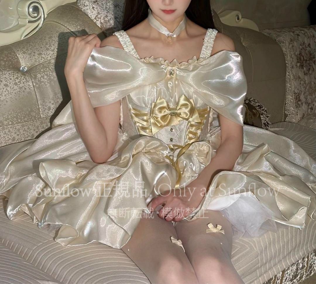 新品未使用】お嬢様 めめしい メイド衣装 ロリータドレス ワンピース