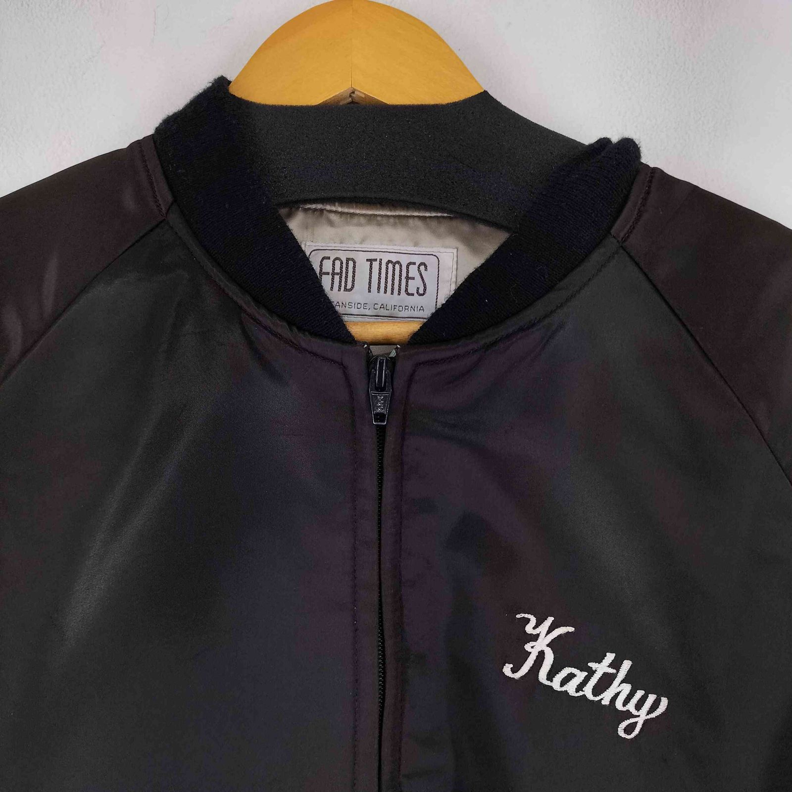 ユーズドフルギ 古着 Fad Times 90 S バック刺繍 サテンブルゾン メンズ 表記無