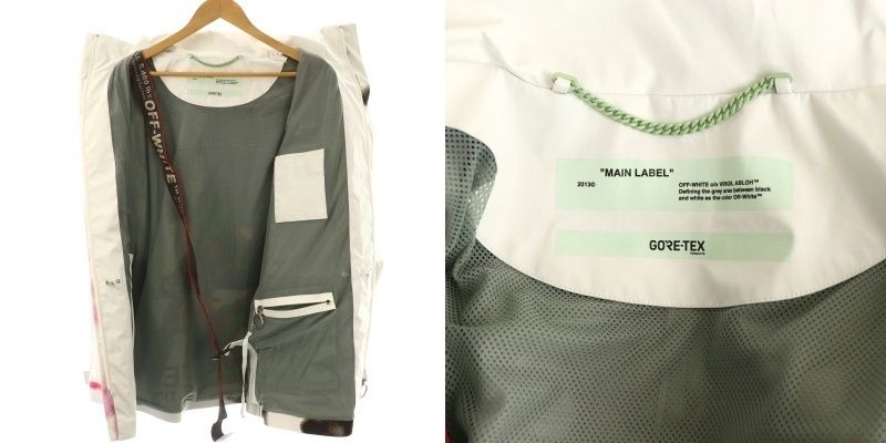 オフホワイト OFF WHITE ゴアテックス スキージャケット ジップアップ