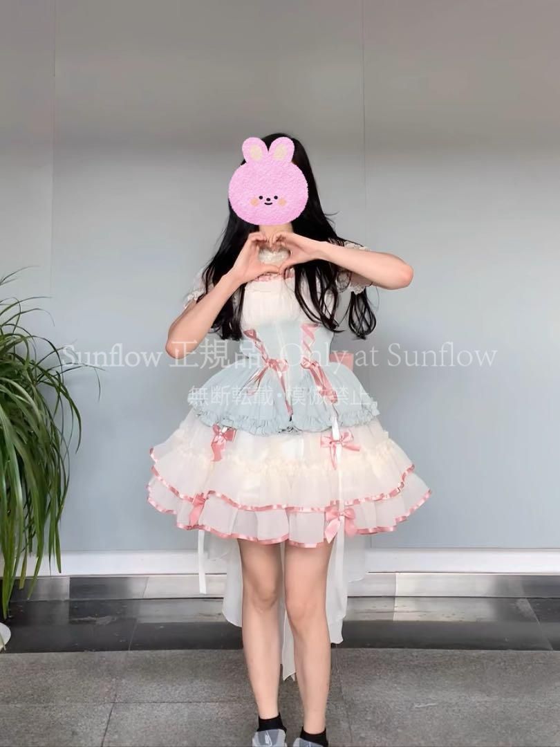 クラシカルロリータコルセット風ワンピ女子会やお出かけに最適