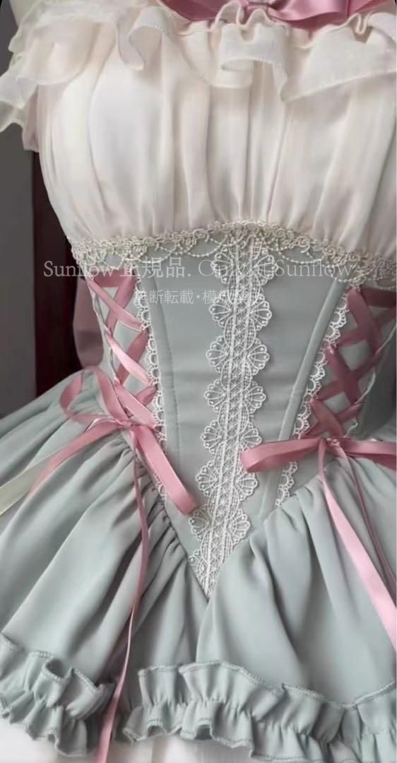 クラシカルロリータコルセット風ワンピ女子会やお出かけに最適