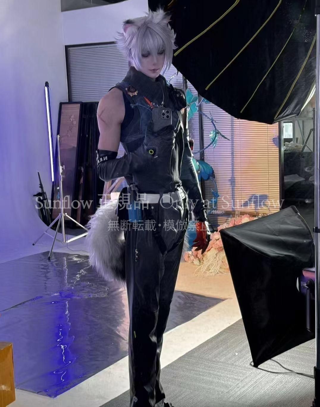 ゼンレスゾーンゼロ セス ローウェル コスプレ衣装 耳＆尻尾フルセット 撮影 仮装 ゲームイベント