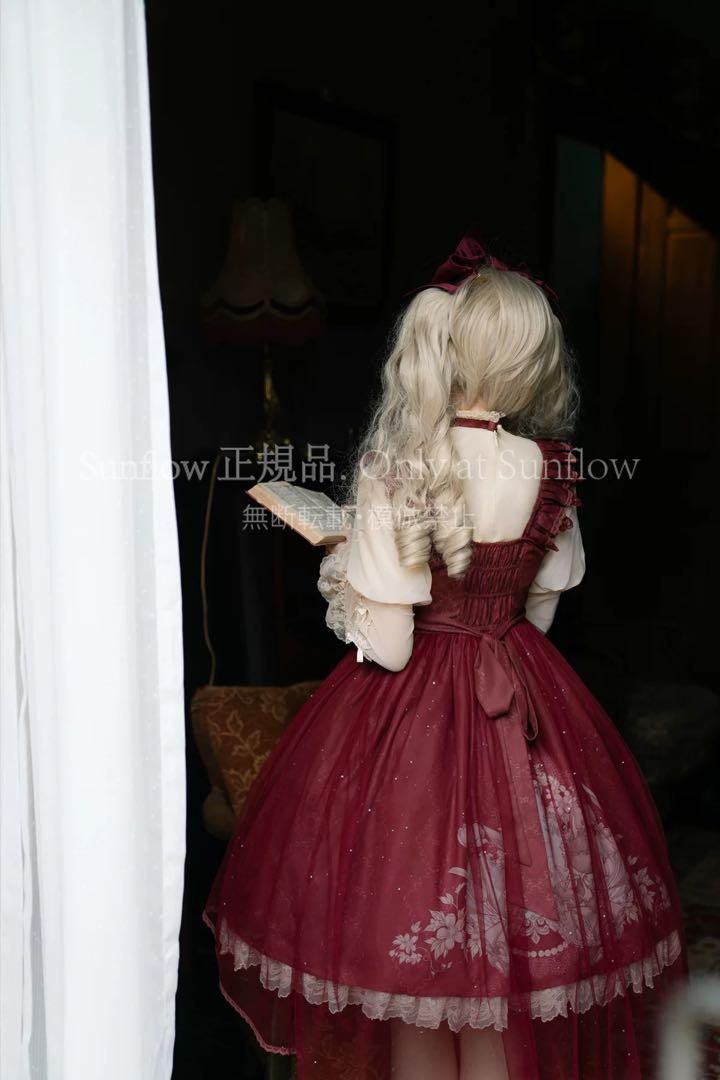 優雅なアンティーク感あるロリータジャンパースカート