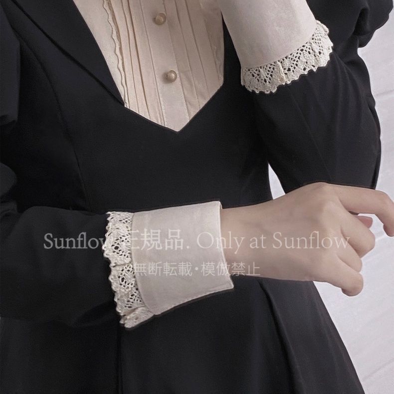 パフスリーブ ロングワンピース