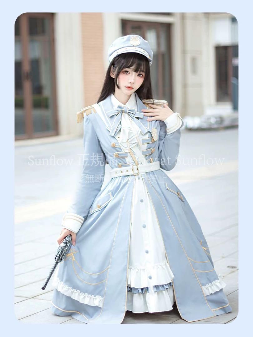 新品未使用】ロリータワンピース ロリータ軍服風 お出かけ女子会