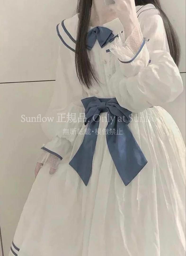 ♥ セーラー風ロリータワンピース?お出かけや女子会 普段着に最適?