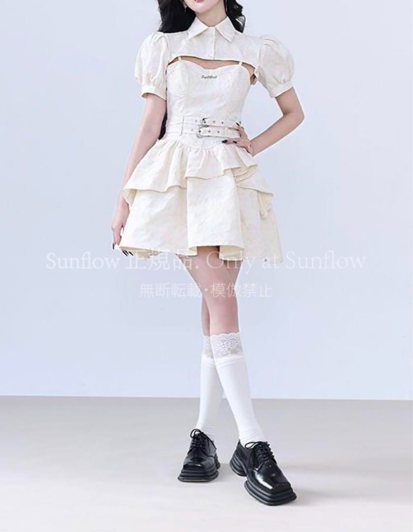 ♥ ゴスロリロリータ ゴシック風 森ガール 地雷系 コスプレ 2点セット