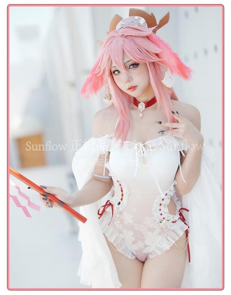 珊瑚宮心海 八重神子 水着 コスプレ衣装 セクシー オフショルダー風 ワンピース型水着 豪華セット 撮影会 プレゼント イベント用