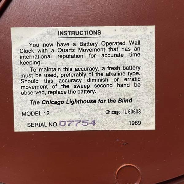 1989年製 USA製 シカゴ・ライトハウス 壁掛け時計 クォーツ 店舗什器