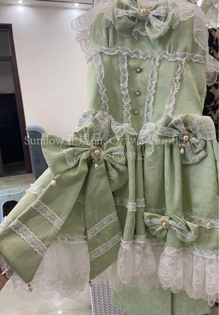 新品未使用】ゴスロリ ロリータドレス JSK甘ロリ ロリィタドレスリボン