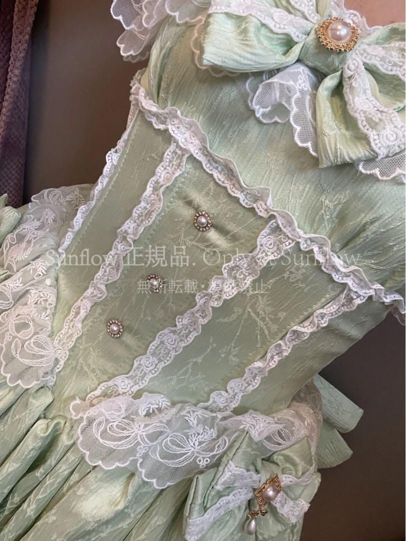 新品未使用】ゴスロリ ロリータドレス JSK甘ロリ ロリィタドレスリボン