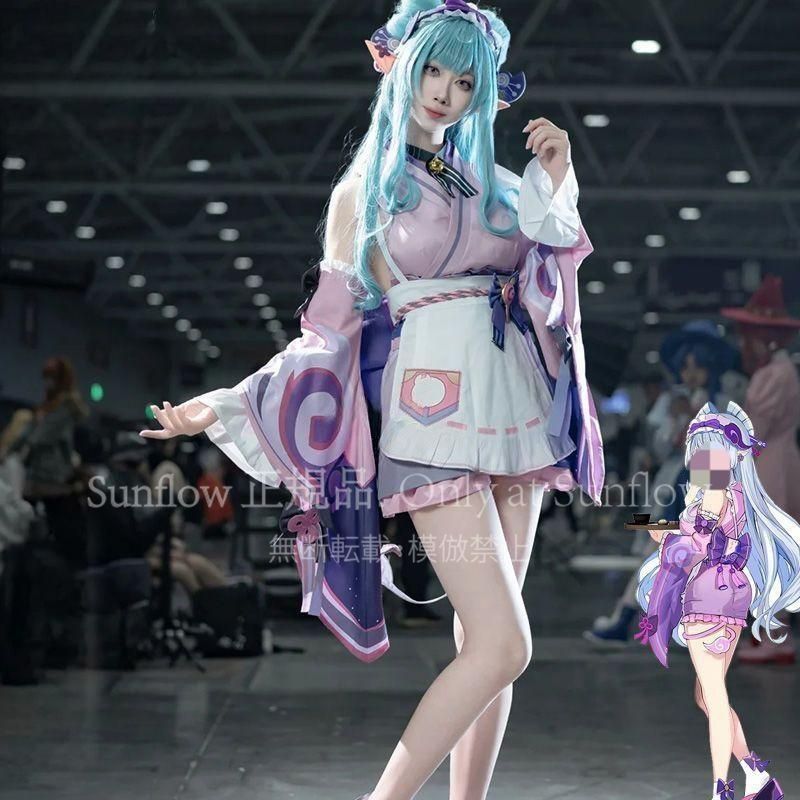 夢見月瑞希 ゆめみづきみずき コスプレ衣装 フルセット キュート ピンク パープル 和風アレンジ リボン付き 高品質素材 撮影会 イベント用 推し活 衣装 コスチューム