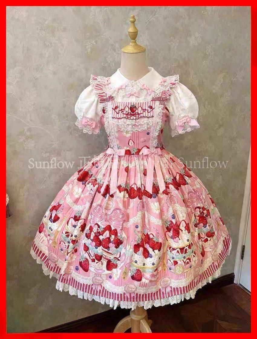 ♥ 女子会やお出かけに最適ケーキ柄ロリータワンピース