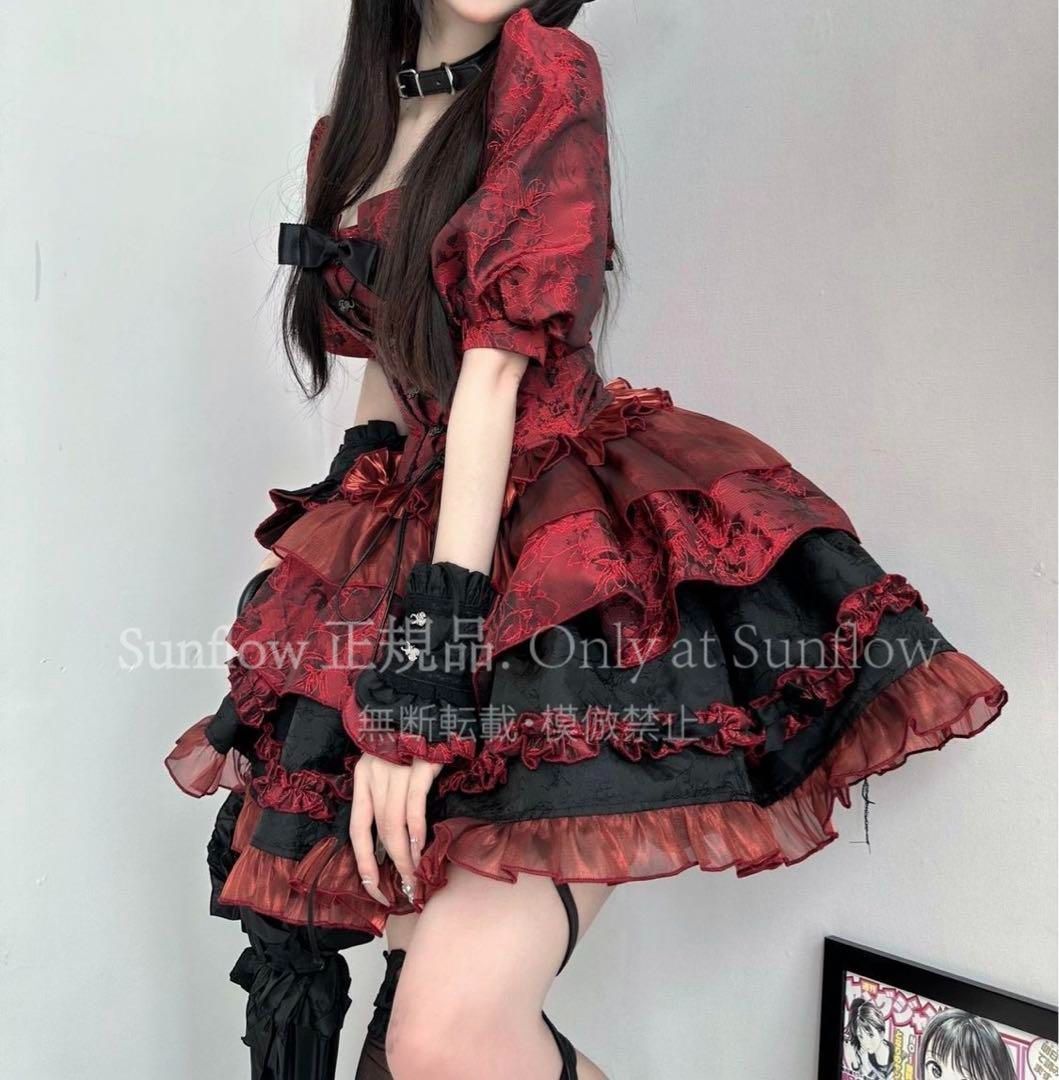 ３点セット ゴシック風 ロリータ 森ガール 地雷系 ゴスロリ コスプレ