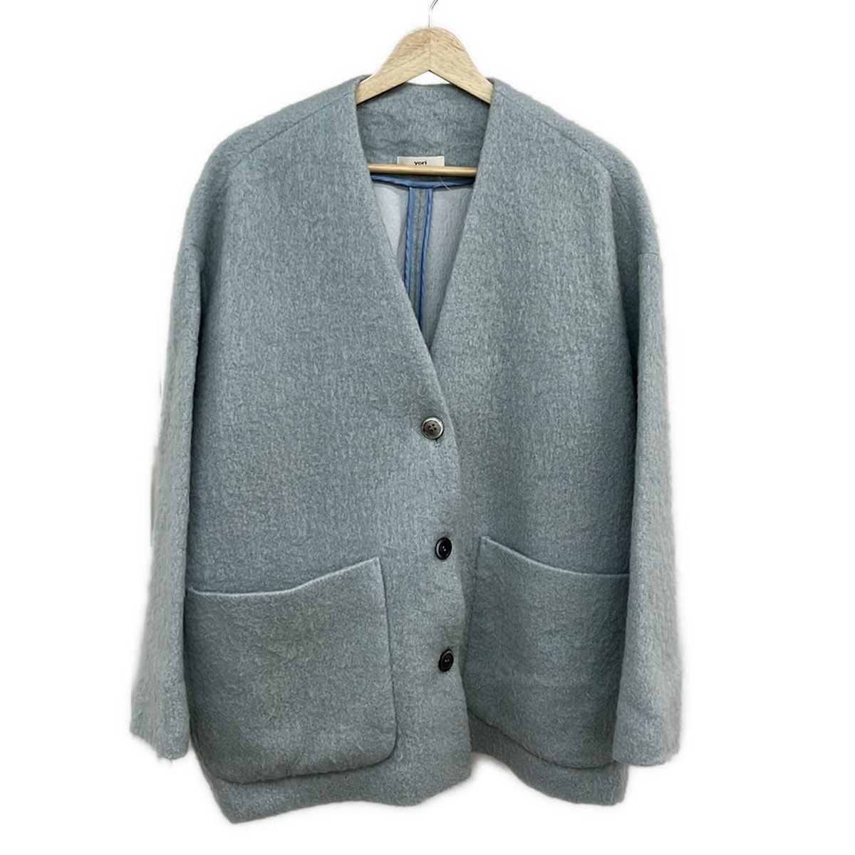 yori(ヨリ) コート サイズF レディース - ライトブルー 長袖/秋/冬