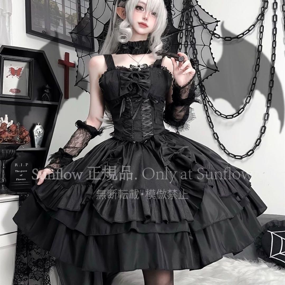 ゴスロリ 2点セット ミニ スカート ボトムス トップス ゴシック セットアップ