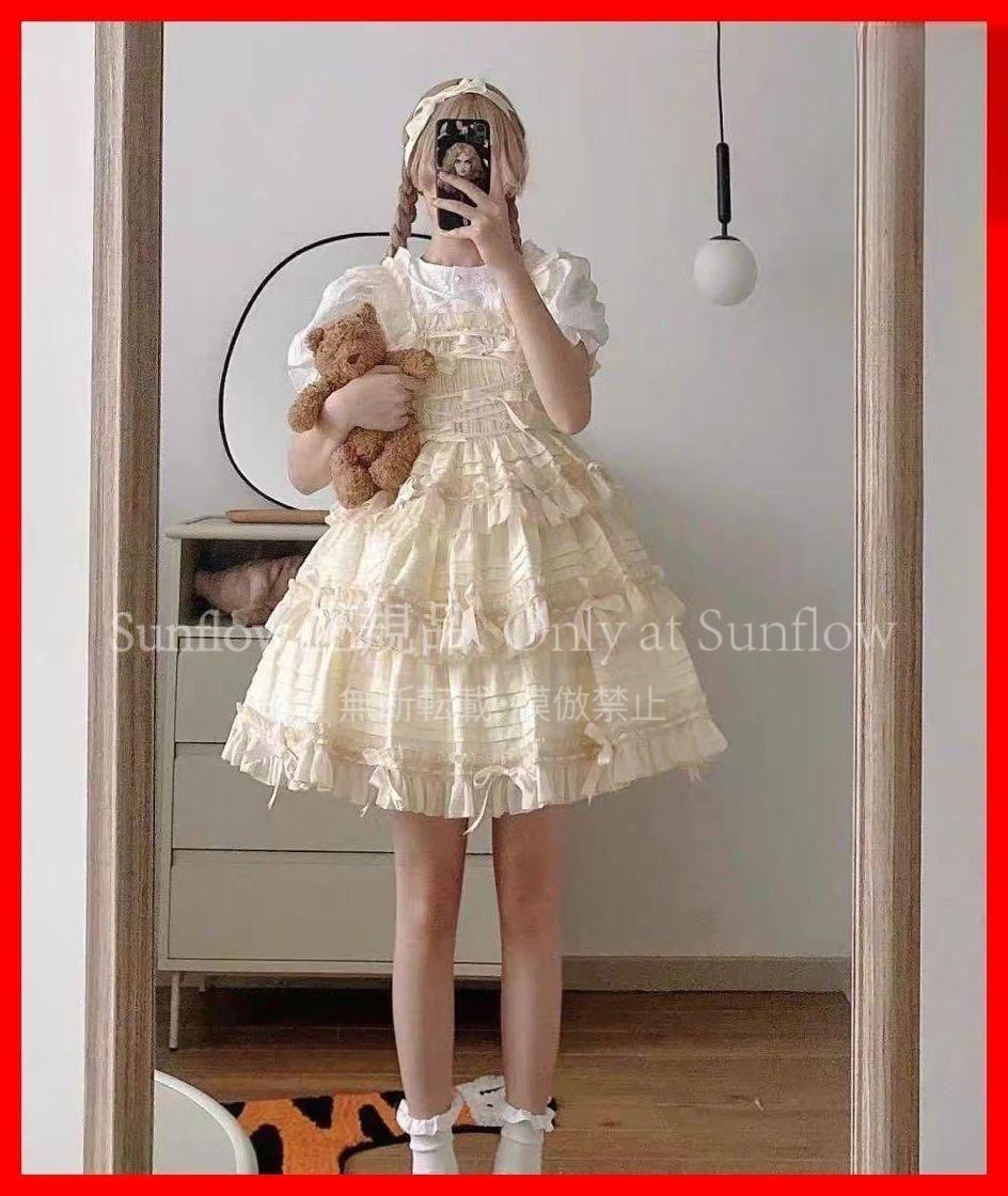 シンプルロリータジャンパースカート普段着や女子会にもぴったり