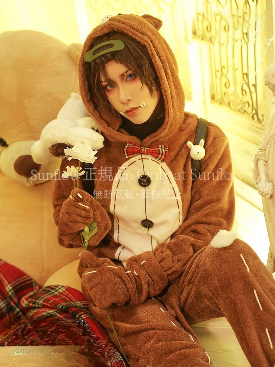 傭兵 コスプレ衣装 ナイブサベダー BROWN小熊 睡衣スタイル 豪華セット かわいい着ぐるみ フード付きオールインワン パジャマ風 高品質生地 撮影会 舞台演出 推し活 イベント プレゼント用 男女兼用