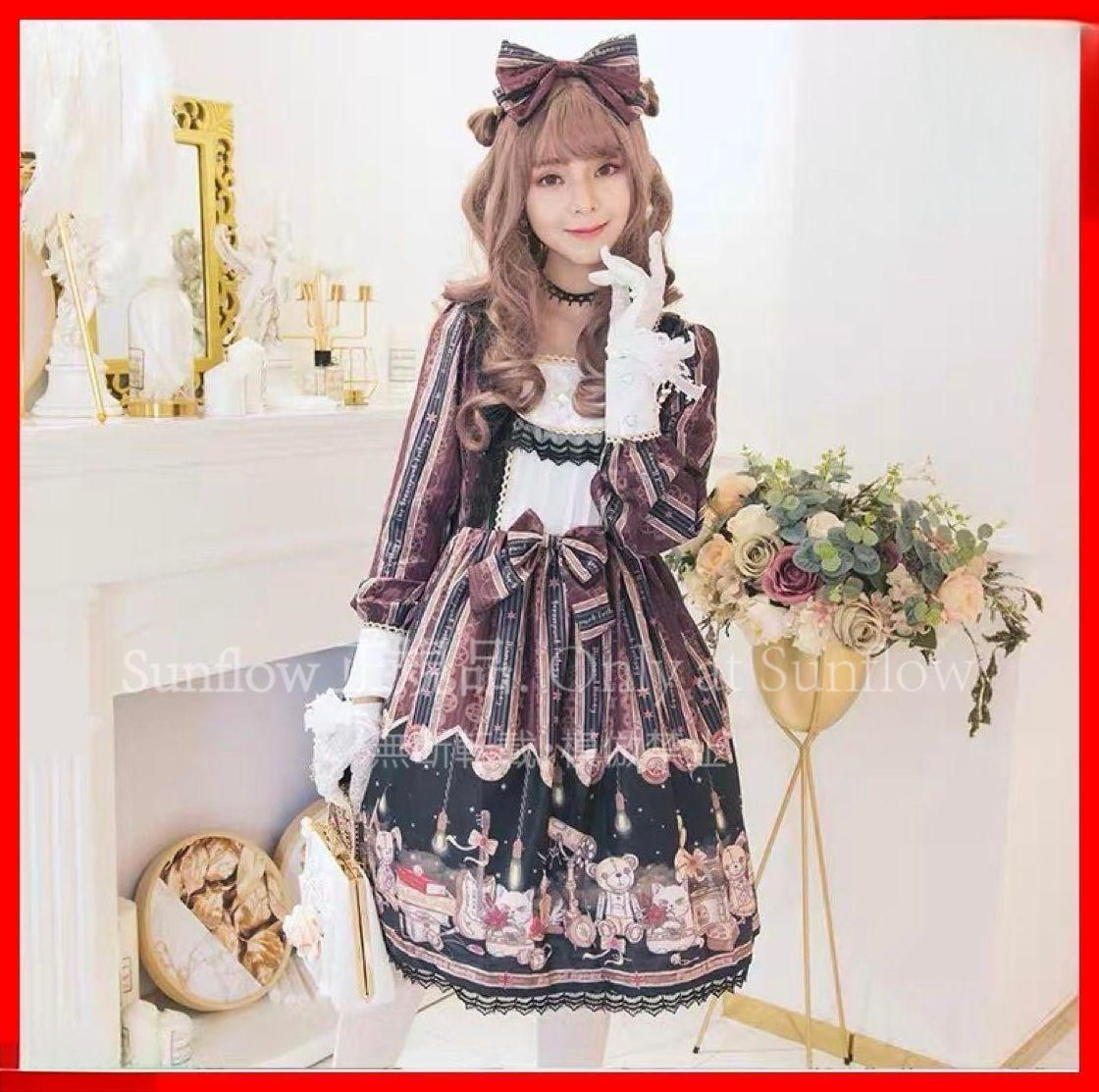 クラシカルなロリータワンピース普段着にも女子会にも バレエ衣装 浴衣コス