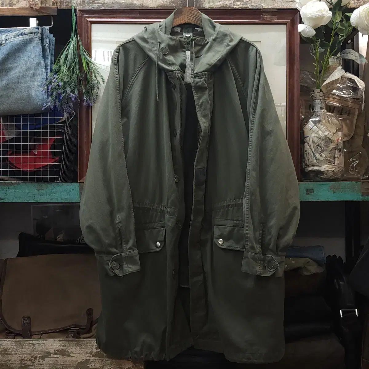 ヴィンテージ フランス軍 m64 ミリタリー モッズパーカ オリーブ