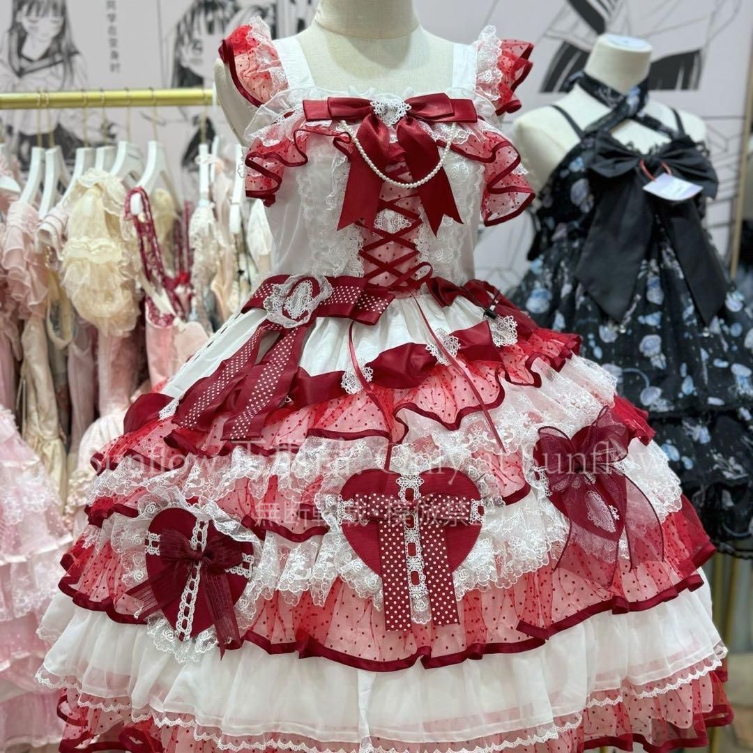 ココスイートハート ときめきの恋ロリィタドレス ゴスロリ ロリータドレス甘ロリ ゴスロリ ロリータ コスプレ衣装 コスチューム コスプレ