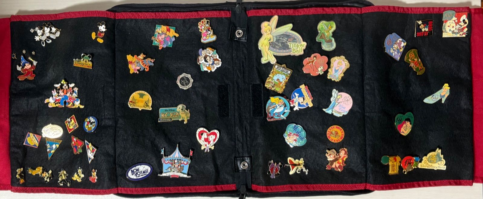 ディズニー ピンバッジ 50個セット 大量 レア PIN STATION専用バッグ